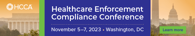 HCCA: Healthcare Enforcement Compliance Conference | November 5-7, Washington DC